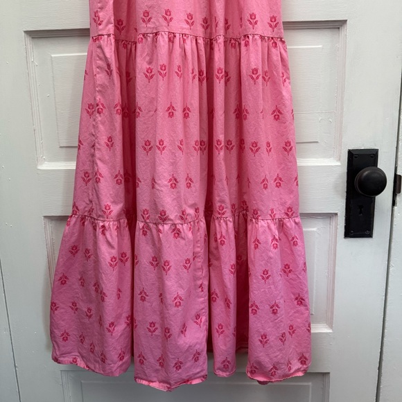 Smocked Tiered Maxi Dress Moon River Women S Pink - Picture 7 of 11